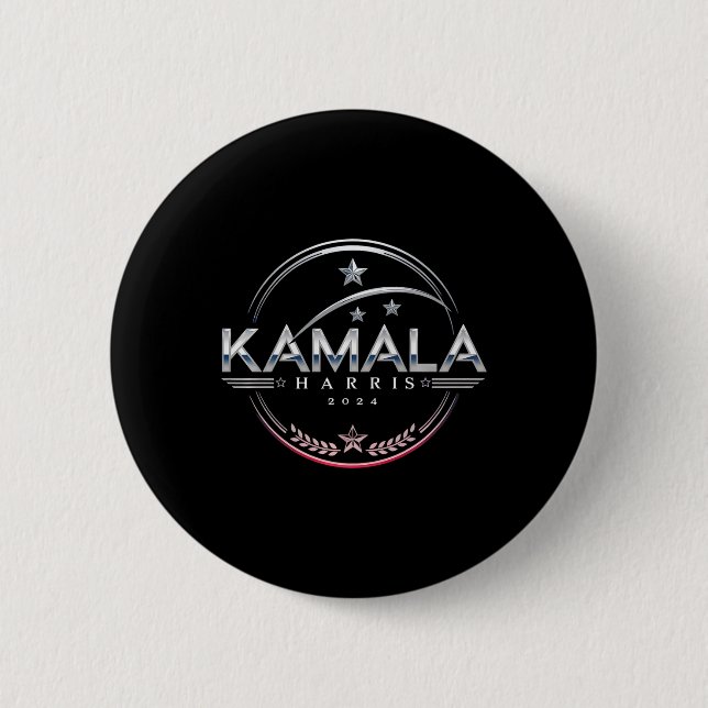 Kamala 2024 President Elect Campaign Vote Democrat Button (Front)