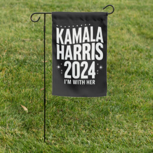 Kamala 2024 Support I'm With Her Kamala Harris  Garden Flag