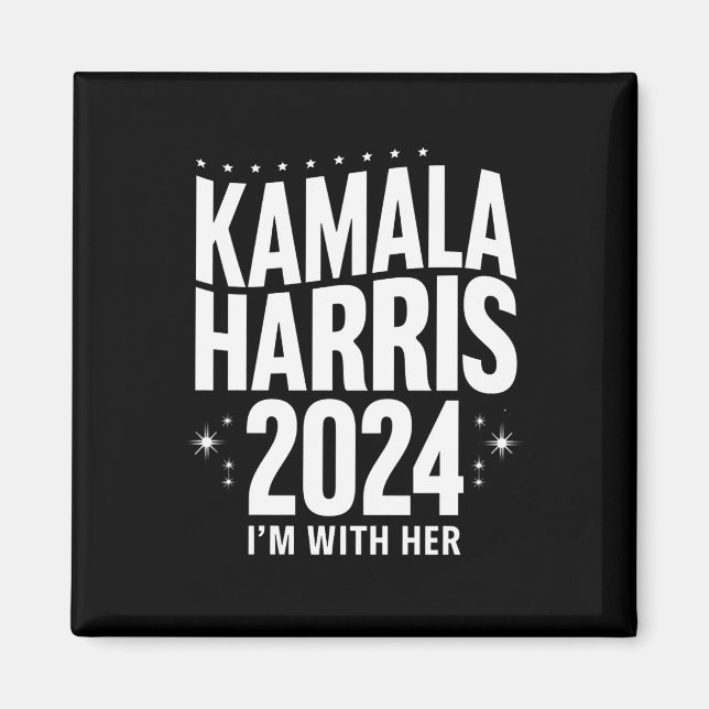 Kamala 2024 Support I'm With Her Kamala Harris  Magnet (Front)