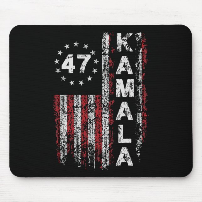 Kamala 47 Kamala47 President Usa America Flag 2024 Mouse Pad (Front)