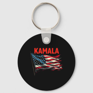 Kamala American Flag Keychain