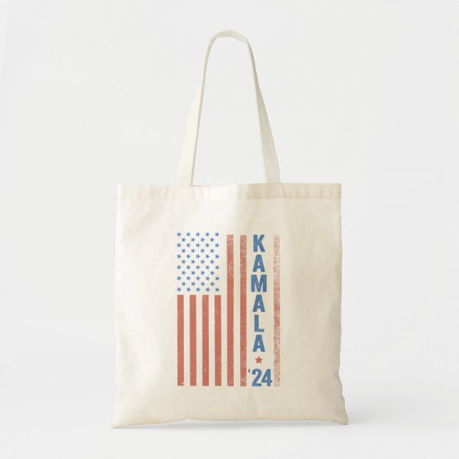 Kamala American Flag President Election  Tote Bag (Front)