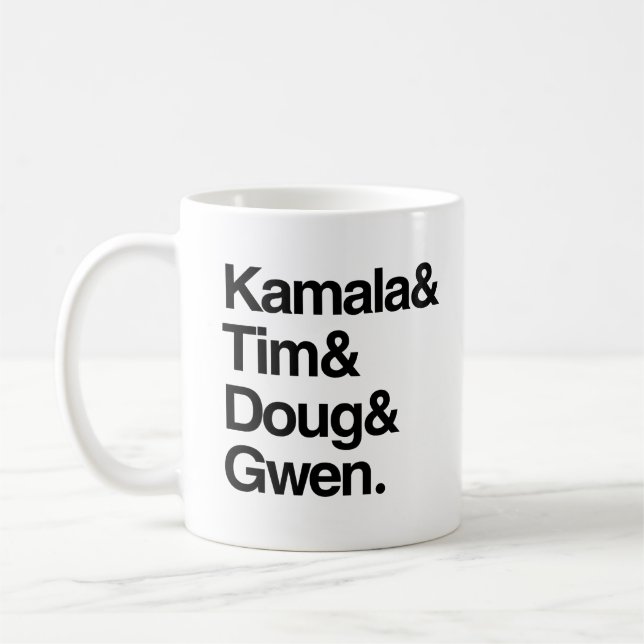 Kamala and Tim and Doug and Gwen Coffee Mug (Left)