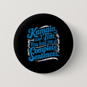 Kamala And Tim Harris Wheimer Presidential Electio Button
