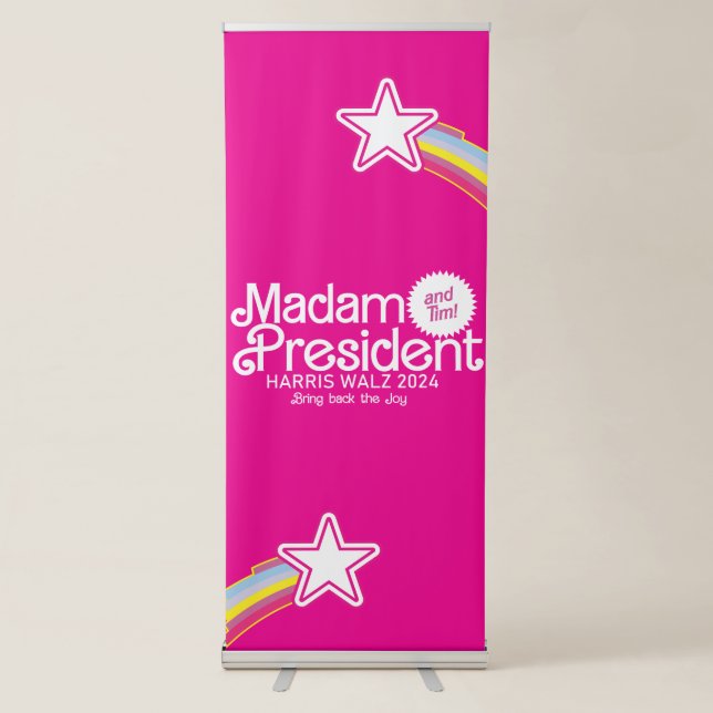 Kamala and Walz, kamala sign, kamala, kamala 2024 Retractable Banner (Front)