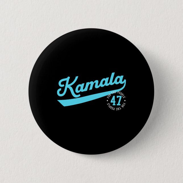 Kamala Athletic Team 47th President For The People Button (Front)