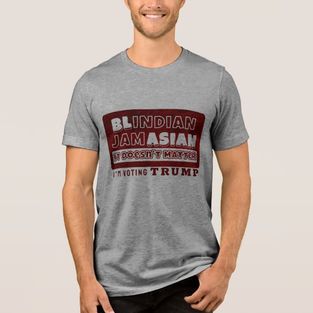 Kamala Black Indian Jamaican Asian Tri-Blend Shirt (Front)