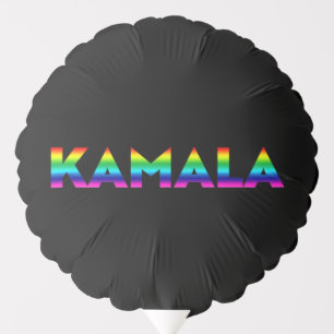 Kamala black rainbow typography lgbt gay pride balloon