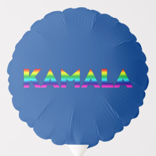 Kamala blue rainbow typography lgbt gay pride balloon