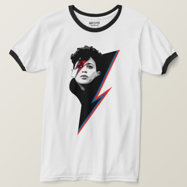 KAMALA - BOWIE - LIGHTNING BOLT T-Shirt (Design Front)
