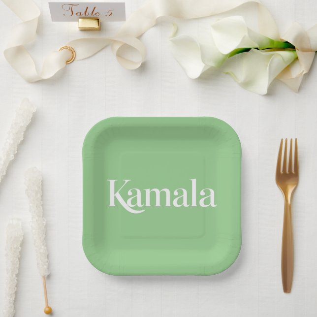 Kamala Brat Kamala Harris for President 2024  Paper Plates (Wedding)