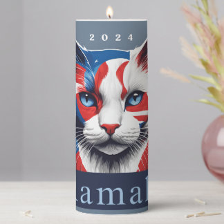 Kamala Cat 2024 US election Democrat Pillar Candle