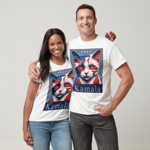 Kamala Cat 2024 US election Democrat T_Shirt