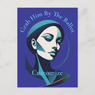 Kamala Cat Lady 2024 Ballot Thunder_Cove Postcard