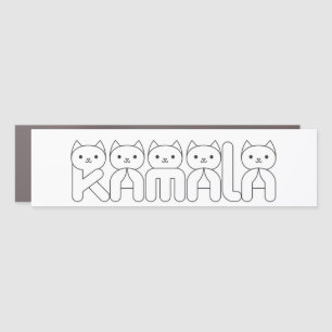  Kamala Cat Letter President 2024  Car Magnet