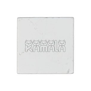 Kamala Cat Letter President 2024 Stone Magnet