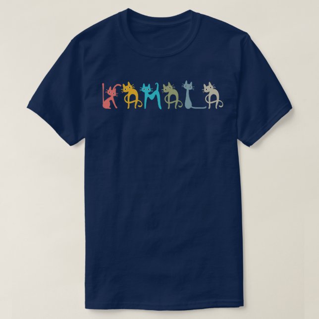 Kamala Cat Lettering Childless Cat Lady Cat Ladies T-Shirt (Design Front)