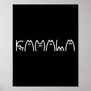 Kamala Cat Typography Alphabet Cute Funny Saying Q Poster