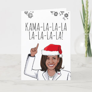 Kamala Christmas Card: Kamala-la-la Card