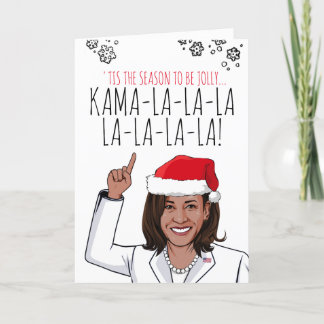 Kamala Christmas Card: Kamala-la-la Card