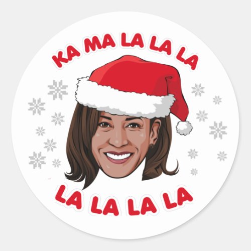 Kamala Christmas _ Kamala la la la la la la Classic Round Sticker