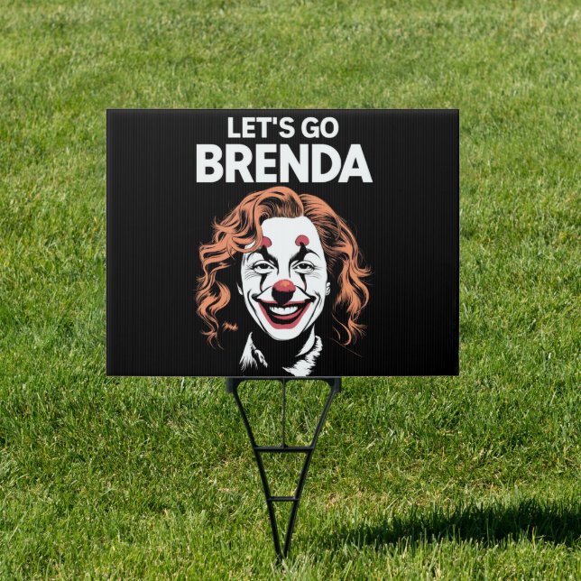 Kamala Clown Let's Go Brenda Sign (Insitu)