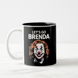 Kamala Clown Let's Go Brenda Two-Tone Coffee Mug