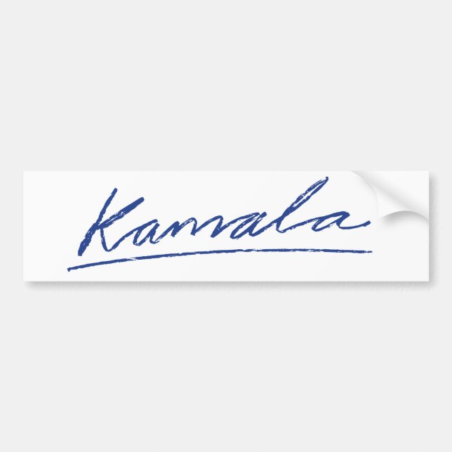 Kamala Cursive Bumper Sticker (Front)