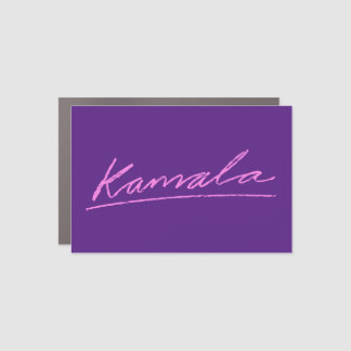Kamala Cursive Signature Pink Car Magnet