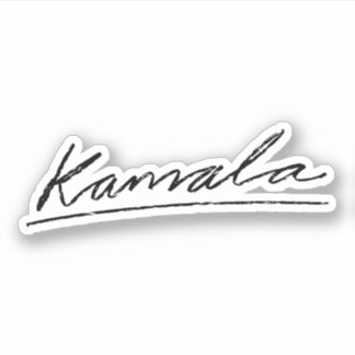 Kamala Cursive Signature Sticker