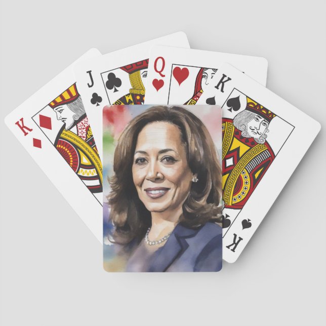 Kamala Dartboard Republican Trump Lover Dart Board Poker Cards (Back)