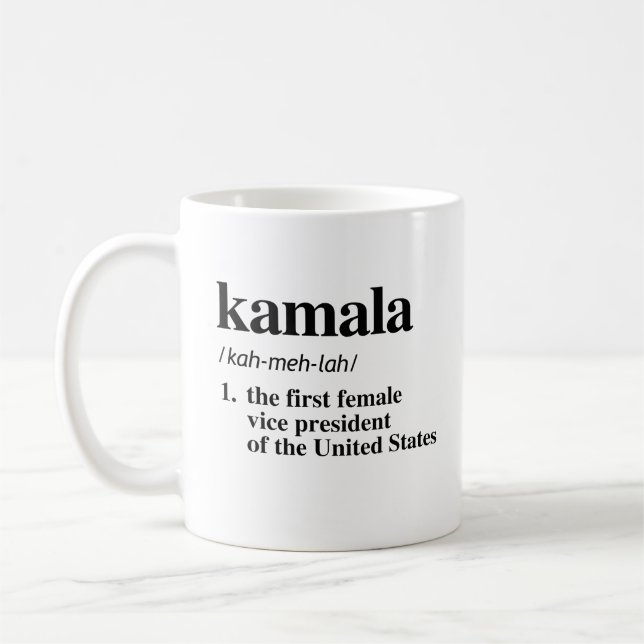 Kamala Definition: First Female Vice President Coffee Mug (Left)