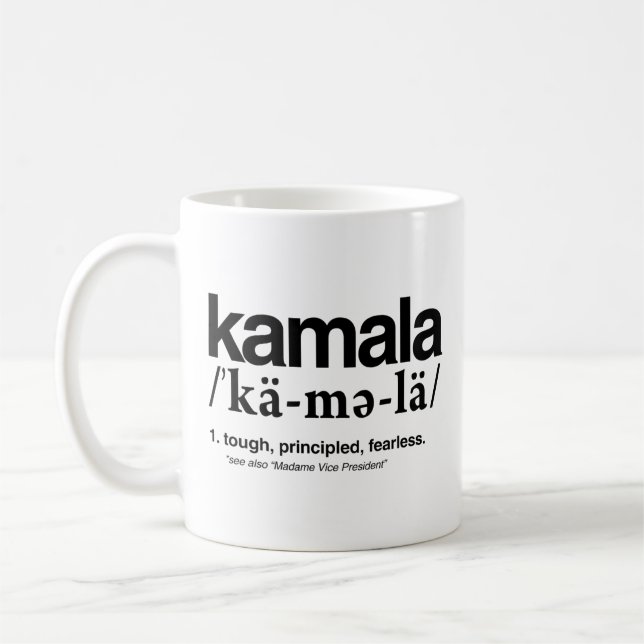 Kamala Definition - Tough Principled Feareless Coffee Mug (Left)