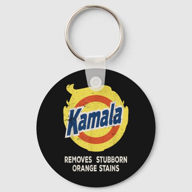 Kamala Detergent Removes Stubborn Orange Stains Keychain (Front)