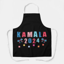Kamala for 2024. Black Color. All-Over Print Apron