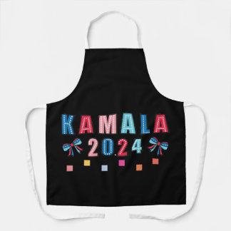 Kamala for 2024. Black Color. All-Over Print Apron