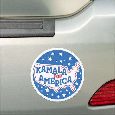 Kamala for America 2024 President Patriotic Flag Car Magnet