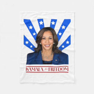 Kamala For Freedom 2024 Madam Vice President  Fleece Blanket
