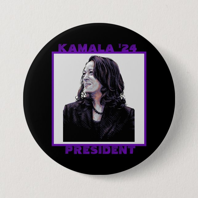 Kamala for President 2024 Button (Front)