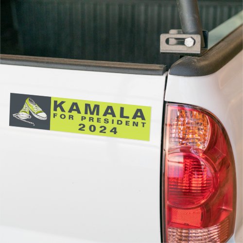 Kamala for President 2024 Sneakers Pearls Custom Bumper Sticker