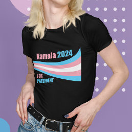 Kamala for President 2024 Transgender Flag Tri-Blend Shirt