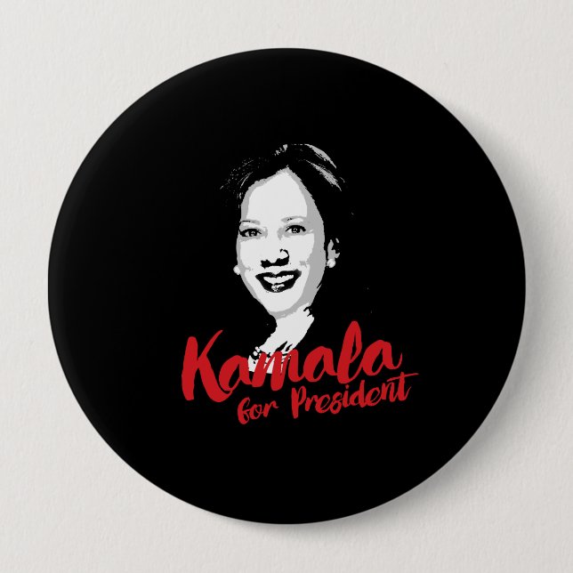 Kamala for President - Calligraphy - Button (Front)