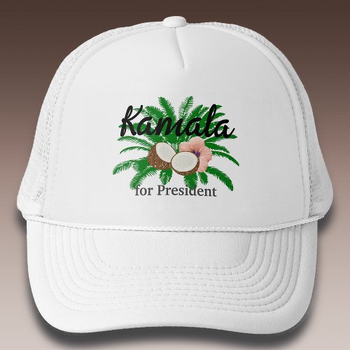Kamala for President Coconut Trucker Hat