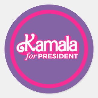 Kamala for President Pink Style Classic Round Sticker