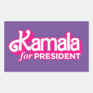 Kamala for President Pink Style Rectangular Sticker
