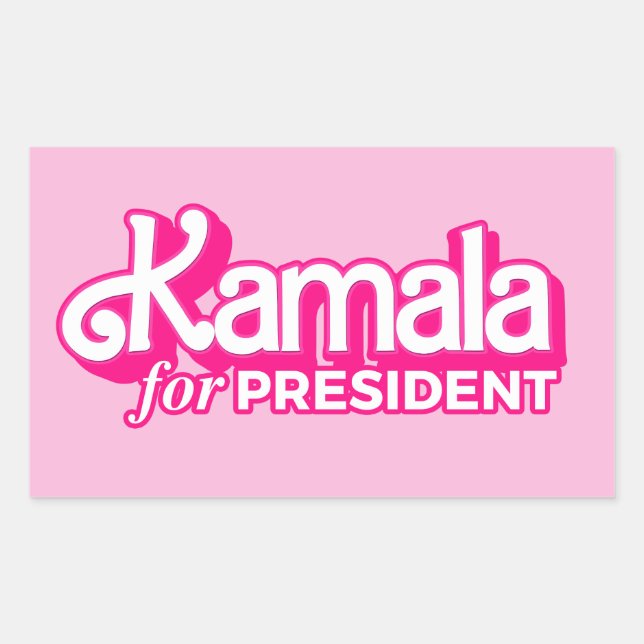 Kamala for President Pink Style Rectangular Sticker (Front)