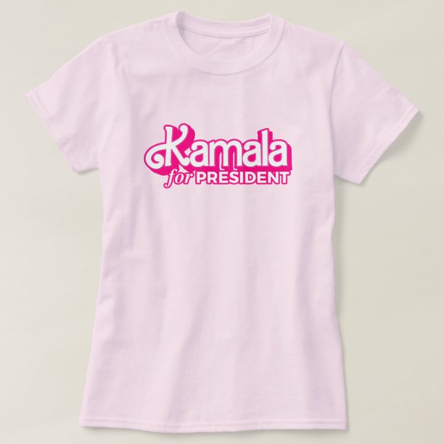Kamala for President Pink Style T-Shirt (Design Front)