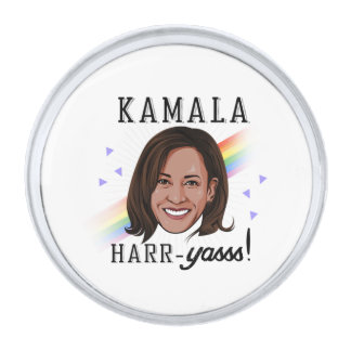 Kamala Harr-Yasss Silver Finish Lapel Pin