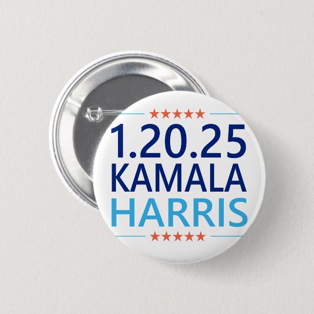 Kamala Harris 1st Woman President 1.20.25 Button (Front & Back)
