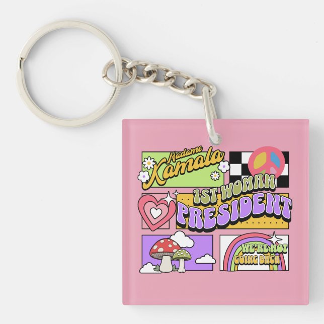 Kamala Harris 1st Woman President Inauguration Keychain (Front)